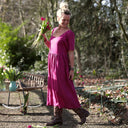 Robe Gwenaëlle - Coton - lin bougainvillier - Quintessence