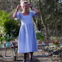 Robe Gwenaëlle - Coton vichy bleu - Quintessence