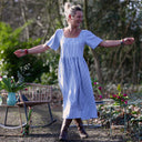 Robe Gwenaëlle - Coton vichy bleu - Quintessence