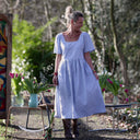 Robe Gwenaëlle - Coton vichy bleu - Quintessence