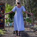 Robe Gwenaëlle - Coton vichy bleu - Quintessence