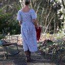 Robe Gwenaëlle - coton"Printemps bleu" - Quintessence