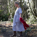 Robe Gwenaëlle - coton"Printemps bleu" - Quintessence