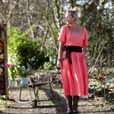 Robe Gwenaëlle - Double gaze de coton pastèque - Quintessence