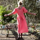 Robe Gwenaëlle - Double gaze de coton pastèque - Quintessence