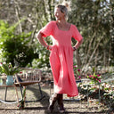 Robe Gwenaëlle - Double gaze de coton pastèque - Quintessence