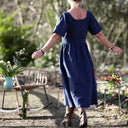 Robe Gwenaëlle - Lin bleu indigo - Quintessence