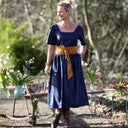 Robe Gwenaëlle - Lin bleu indigo - Quintessence