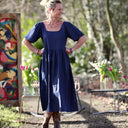 Robe Gwenaëlle - Lin bleu indigo - Quintessence