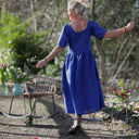 Robe Gwenaëlle - Lin bleu majorelle - Quintessence