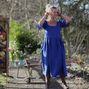 Robe Gwenaëlle - Lin bleu majorelle - Quintessence