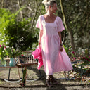 Robe Gwenaëlle - Lin rose dragé - Quintessence