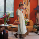 Robe Gwenaëlle - Lin vert pep's - Quintessence