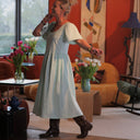 Robe Gwenaëlle - Lin vert pep's - Quintessence