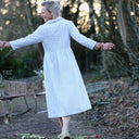 Robe Hazel - Coton rayé bleu brodé - Quintessence