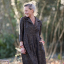 Robe Hazel - Gravure botanique noire/dorée - Quintessence