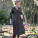 Robe Hazel - Gravure botanique noire/dorée - Quintessence