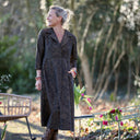 Robe Hazel - Gravure botanique noire/dorée - Quintessence