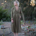 Robe Hazel - Lyocell texturé kaki - Quintessence