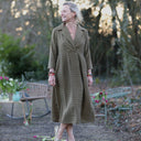 Robe Hazel - Lyocell texturé kaki - Quintessence