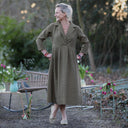 Robe Hazel - Lyocell texturé kaki - Quintessence