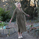 Robe Hazel - Lyocell texturé kaki - Quintessence