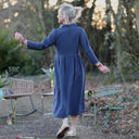 Robe Hazel - Lyocell texturé marine - Quintessence