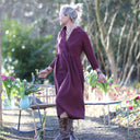 Robe Hazel - Lyocell texturé prune profonde - Quintessence