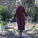 Robe Hazel - Lyocell texturé prune profonde - Quintessence