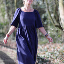 Robe Iloé – Double gaze de coton bleu nuit - Quintessence