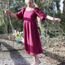 Robe Iloé – Double gaze de coton cerise noire - Quintessence