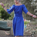 Robe Iloé – Lin bleu majorelle - Quintessence