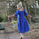 Robe Iloé – Lin bleu majorelle - Quintessence