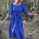 Robe Iloé – Lin bleu majorelle - Quintessence