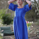 Robe Iloé – Lin bleu majorelle - Quintessence