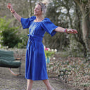 Robe Iloé – Lin bleu majorelle - Quintessence
