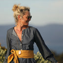 Robe Isis - jean bleu à pois - Quintessence