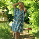 Robe Joanne — Coton fleurs d'indigo - Quintessence