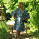 Robe Joanne — Coton fleurs d'indigo - Quintessence