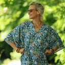 Robe Joanne — Coton fleurs d'indigo - Quintessence