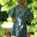 Robe Joanne — Coton fleurs d'indigo - Quintessence