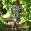 Robe Joanne — Double gaze de coton aquarelle chardon - Quintessence