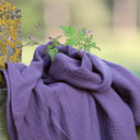 Robe Joanne — Double gaze de coton aubergine - Quintessence