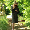Robe Joanne — Double gaze de coton kaki - Quintessence