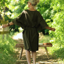 Robe Joanne — Double gaze de coton kaki - Quintessence