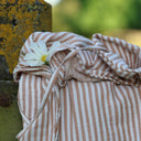 Robe Joanne — Double gaze de coton rayée écureuil - Quintessence
