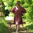 Robe Joanne — Double gaze de coton terracotta - Quintessence