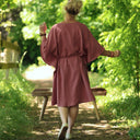 Robe Joanne — Double gaze de coton terracotta - Quintessence