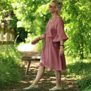 Robe Joanne — Double gaze de coton terracotta - Quintessence