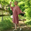 Robe Joanne — Double gaze de coton terracotta - Quintessence